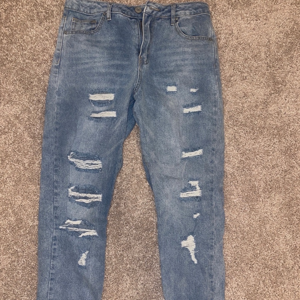 Ripped mom jeans